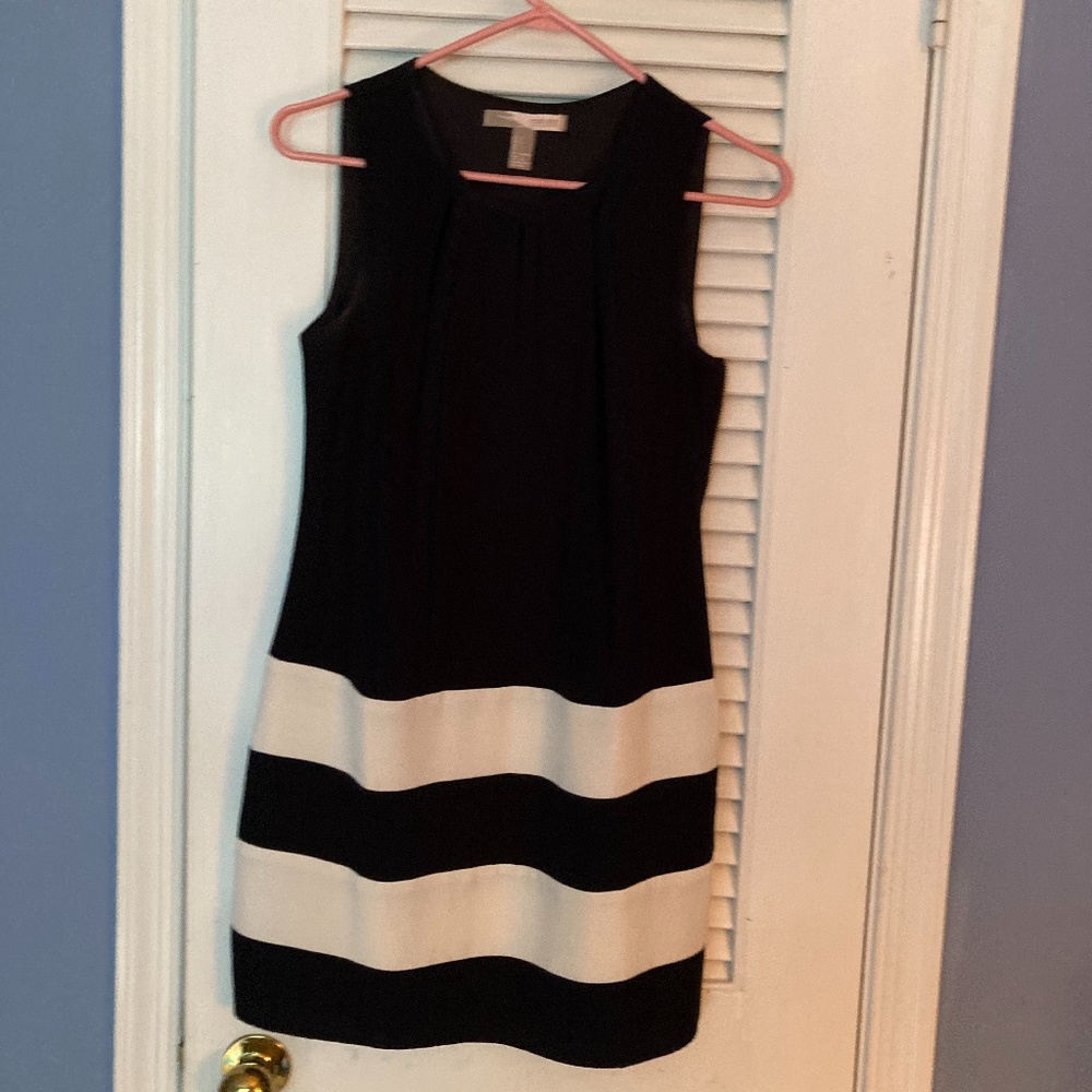 Forever 21 dress Black with wide white stripes on